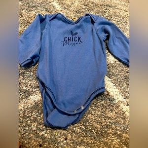 3 touched my nature  9/12 month onesies truck theme and chick magnet